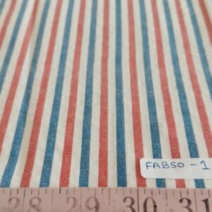 Striped Chambray fabric or preppy stripes, for sewing skirts, shirts, coats, ties, bowties, dog bandanas and children's clothing.