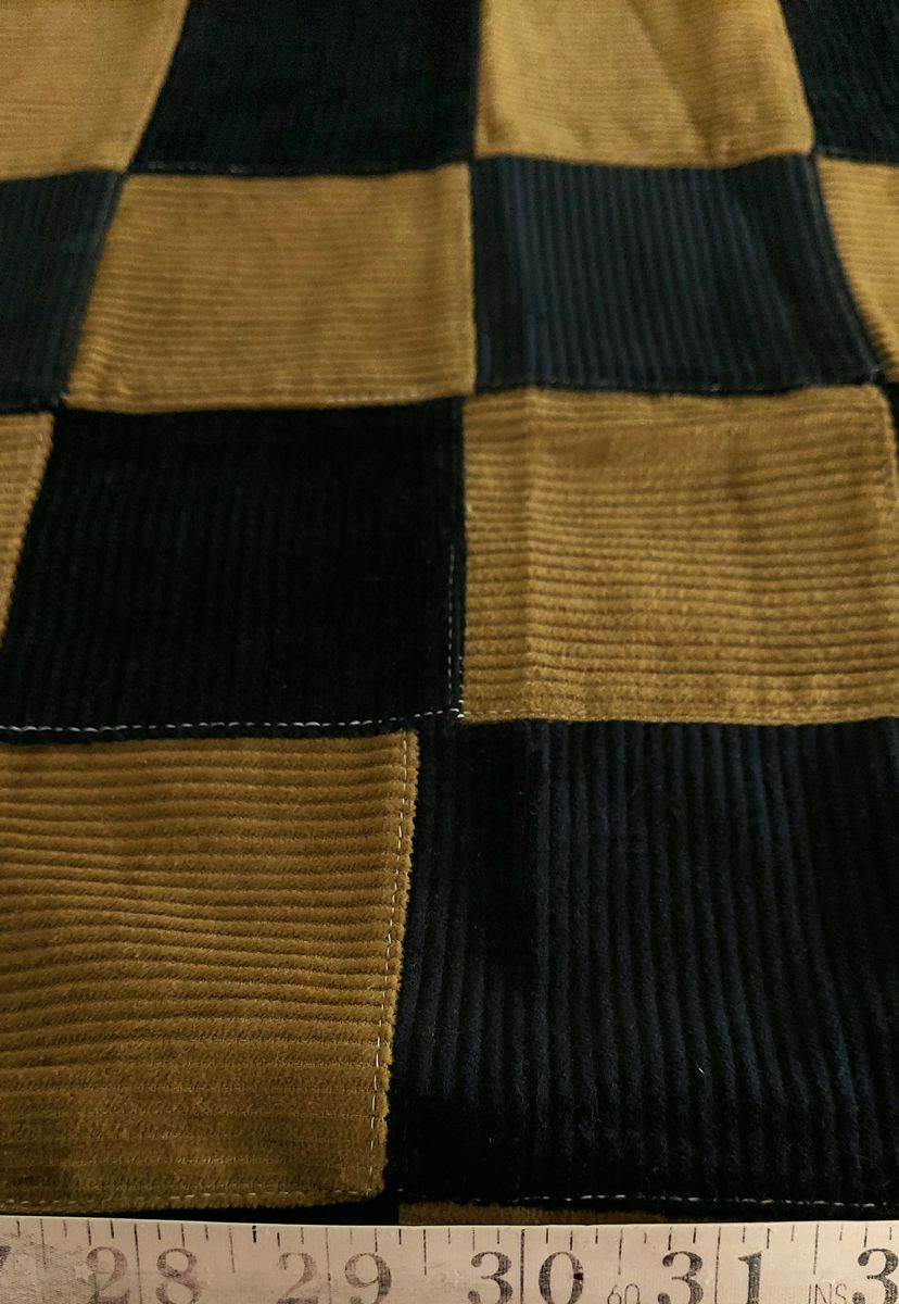 Corduroy patchwork fabric with for sewing men's jackets, corduroy pants, winter clothing, shorts & jackets, and for hats and caps.