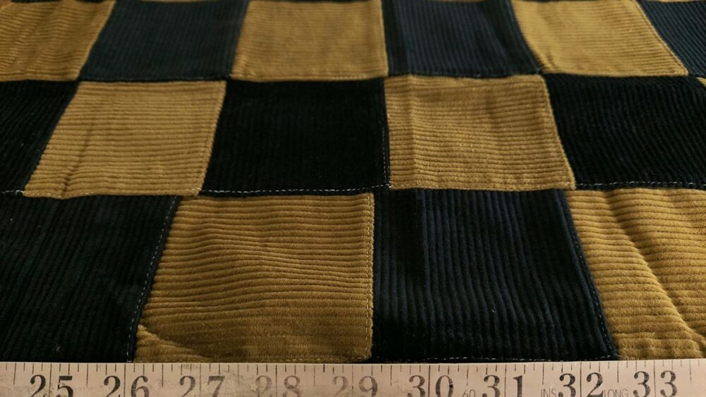 Corduroy patchwork fabric with for sewing men's jackets, corduroy pants, winter clothing, shorts & jackets, and for hats and caps.