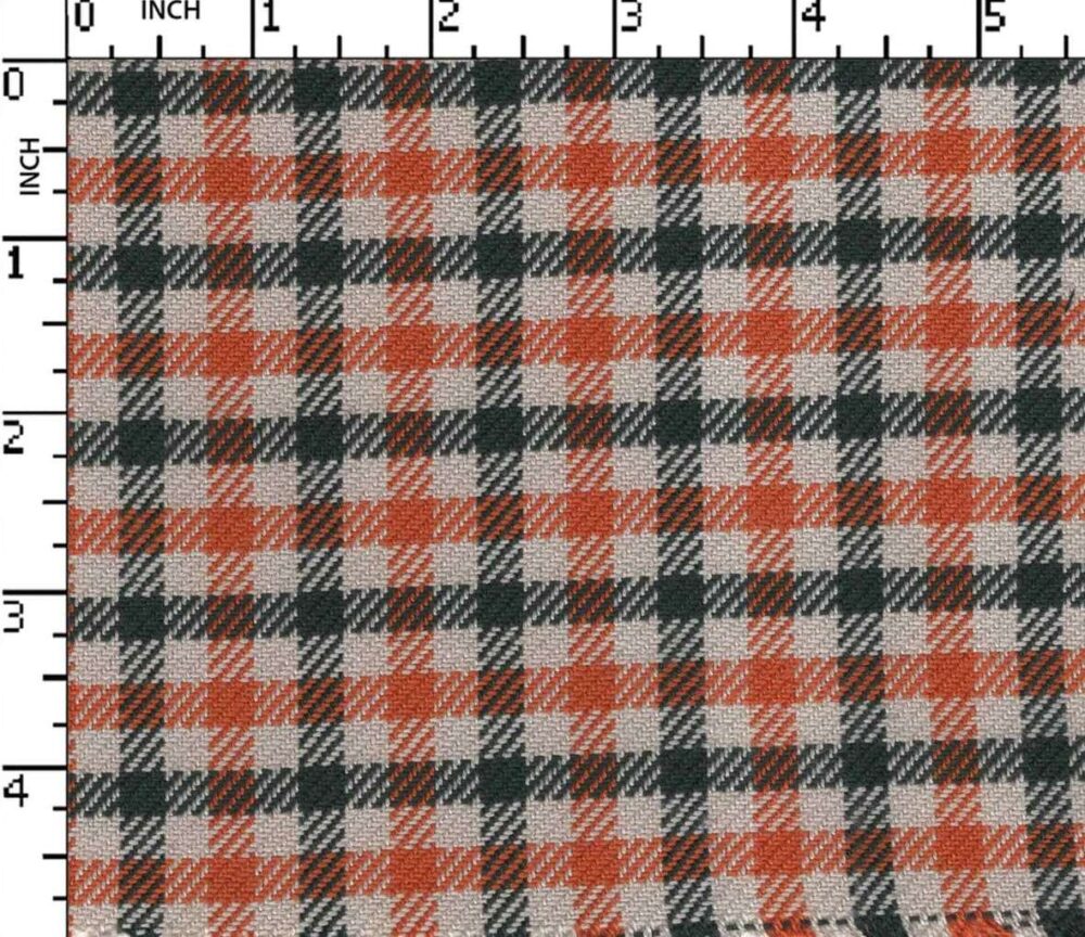 Tweed Twill Plaid fabric, for sewing Fall shirts, caps, bowties, Fall dog bandanas, outdoor clothing, vintage & pinup clothing.