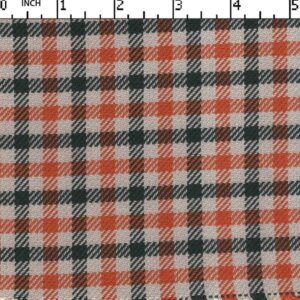 Tweed Twill Plaid fabric, for sewing Fall shirts, caps, bowties, Fall dog bandanas, outdoor clothing, vintage & pinup clothing.