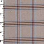 Twill Flannel madras fabric for winter sewing like shirts, outdoor clothing, dog bandanas, flannel bowties & children's clothing.