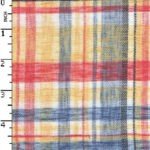 Twill Madras Fabric, brushed like flannel or plain twill madras, for men's shirts, hunting and fishing shirts, and dresses.
