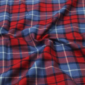 Twill Madras Fabric, brushed like flannel or plain twill madras, for men's shirts, hunting and fishing shirts, and dresses.