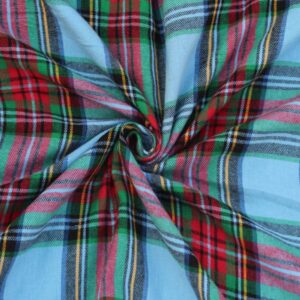Plaid Twill Cotton Tartan fabric for Fall & winter sewing of shirts, outdoor clothing, classic children's clothing & retro clothing.