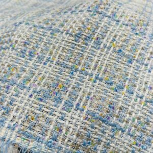 Wool Blend Boucle Tweed Check Fabric made for wool coats, pants, winter skirts & dresses, jackets, and coats & Fall clothing.
