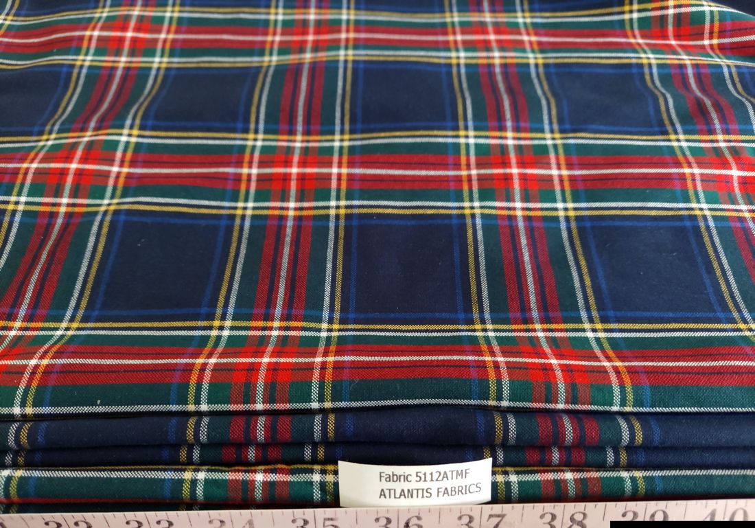 Oxford Tartan Plaid fabric for shirts, bowties, ties, dog bandanas, classic childrens clothing, southern clothing, and sewing.