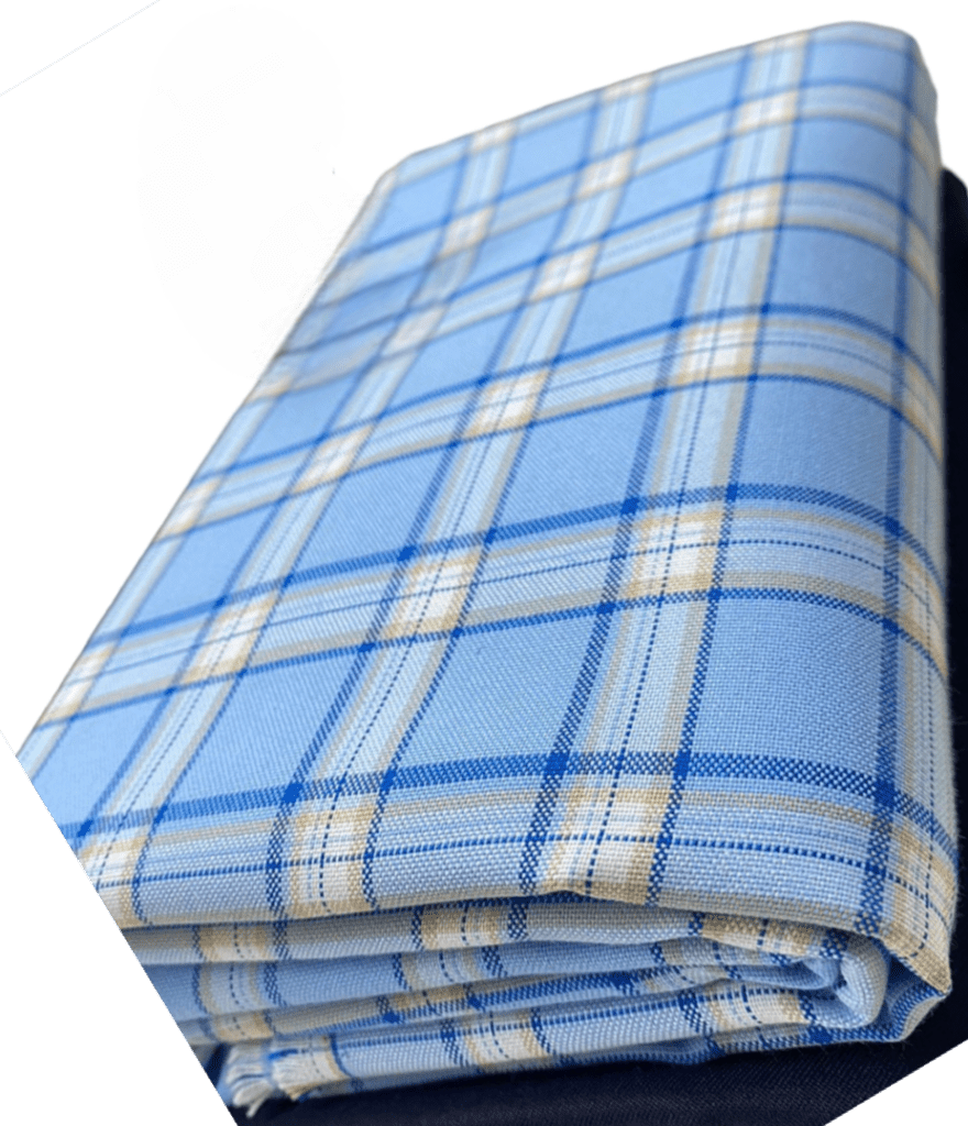Plaid cottonblend fabric, ideal for men's shirts, jackets & coats