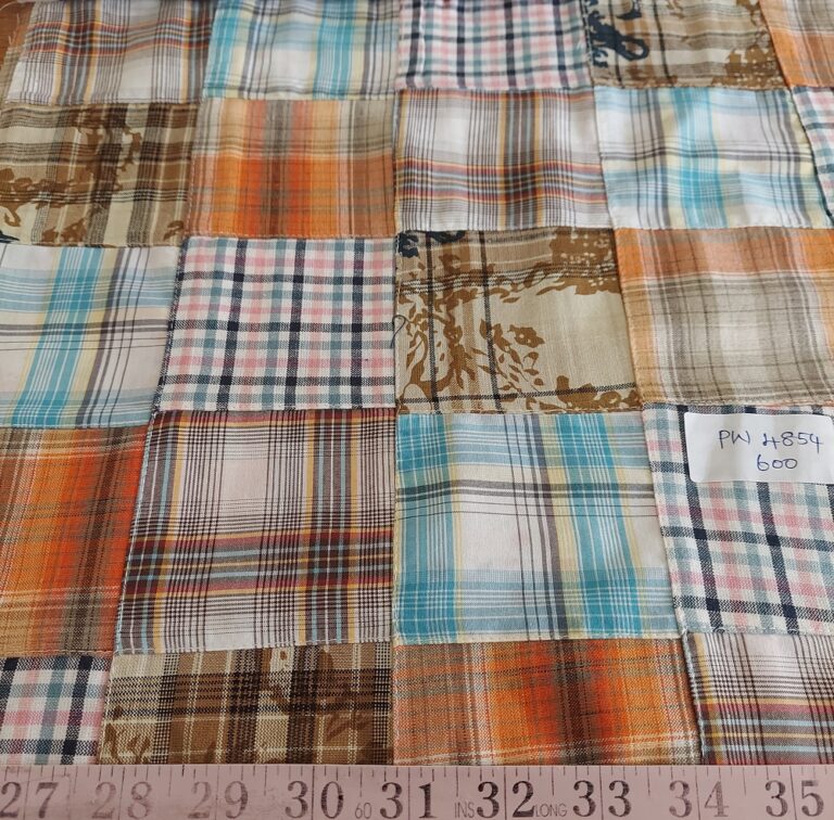 Patchwork Madras & print fabric for retro clothing, menswear