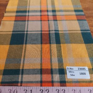 Twill Plaid Cotton fabric for Fall & winter heavy coats, pants, tote bags, jackets, outdoor clothing, upholstery, cushions & decor.