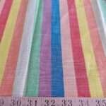 Striped Chambray fabric or preppy stripes for sewing skirts, shirts, coats, ties, bowties, bandanas and children's clothing.