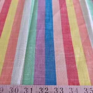 Striped Chambray fabric or preppy stripes for sewing skirts, shirts, coats, ties, bowties, bandanas and children's clothing.