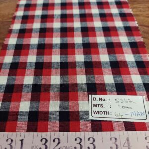 Gingham plaid or Gingham check, made of square plaids, in fun bright colors, used for shirts, menswear, ties & bowties.