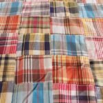 Patchwork Madras fabric for ivy style clothing, preppy menswear, classic children's clothing, dog bandanas & handmade bowties.