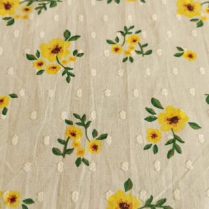 Vintage Floral Print fabric for vintage & retro dresses, skirts, children's clothing, dog bandanas, quilting, decor & bowties.