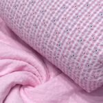 Pink Seersucker Striped Fabric for shirts, children's clothing, bowties, vintage sewing, retro skirts, costumes & dresses.
