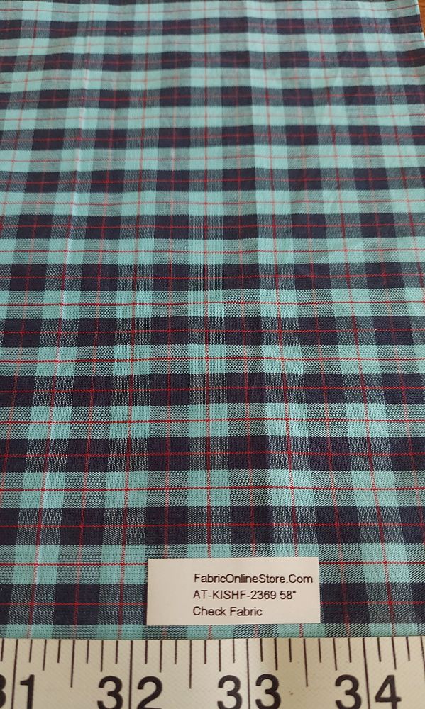 Buy Red Plaid Fabric Online In India -  India