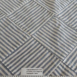 Patchwork Striped Chambray Fabric, perfect for menswear, classic children's clothing, dresses and skirts, ties and bowties.