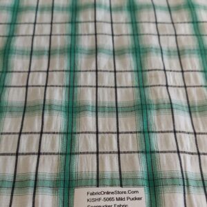 Green Check fabric for sewing men's shirts, ties & bowties, retro dresses, preppy kids clothing, dog bandanas & costumes.