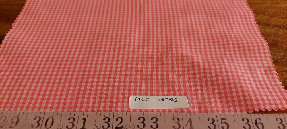 Micro Check Gingham fabric for children's clothing, girl's dresses, gingham skirts and dresses, men's shirts & bowties.
