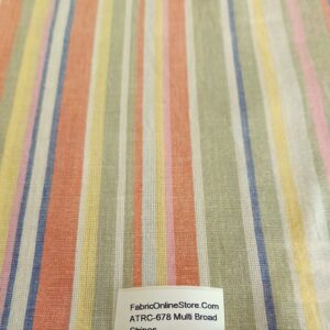 Striped fabric or preppy stripes for sewing skirts, shirts, coats, ties, bowties, bandanas and classic children's clothing.