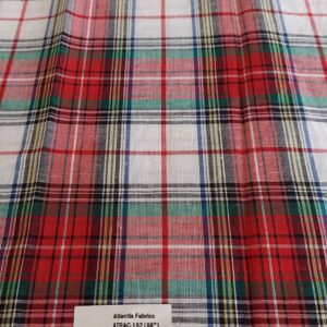 Tartan plaid fabric for sewing preppy shirts, classic children's clothing, vintage dresses, bowties, retro skirts & costumes.
