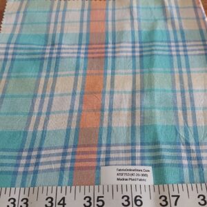 Madras Plaid fabric for classic menswear, vintage skirts & dresses, retro sewing, children's clothing, bowties & costumes.