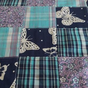 Patchwork Plaid, Butterflies & floral fabric for retro clothing, costumes, children's clothing, dog bandanas & handmade dresses.