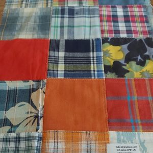 Patchwork Plaid & floral fabric for retro clothing, costumes, classic children's clothing, dog bandanas & handmade dresses.