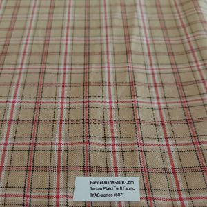 Tartan plaid fabric for sewing shirts, classic children's clothing, vintage dresses, bowties, retro clothing & costumes.