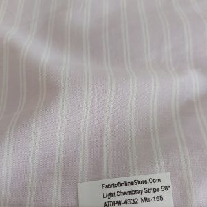 Lilac Striped Fabric for men's shirts, coats, children's clothing, bowties, vintage sewing, dog bandanas, skirts & dresses.