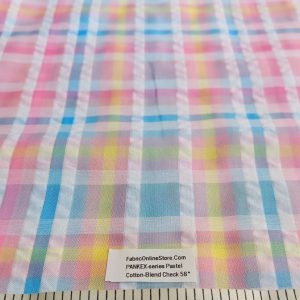 Rainbow Check fabric for shirts, vintage skirts & dresses, retro sewing, fun children's clothing, bowties, pet clothing & costumes.