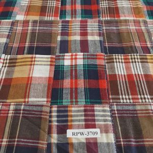 Patchwork Madras fabric for ivy style clothing, preppy menswear, classic children's clothing, dog bandanas & handmade bowties.