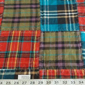 Flannel patchwork plaid fabric, for winter sewing of shirts, pants, outdoor clothing, Fall Dresses & skirts, & Dog bandanas.