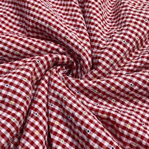 Seersucker Gingham Fabric for preppy clothing, seersucker bowties, sewing dresses & skirts, and vintage & retro clothing.