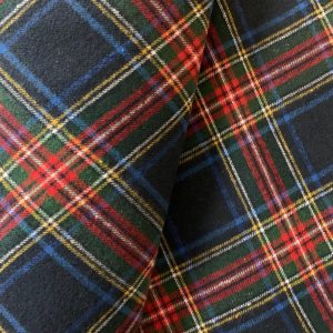 Flannel Tartan Plaid fabric for sewing shirts, outdoor clothing, dog bandanas, flannel bowties & retro dresses & kids clothing.