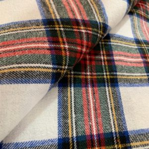 Flannel Tartan Plaid fabric for sewing shirts, outdoor clothing, dog bandanas, flannel bowties & retro dresses & kids clothing.