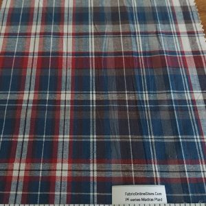 Preppy madras plaid fabric for vintage men's shirts, coats, ties, bowties, retro dresses & handmade dog bandanas & collars.