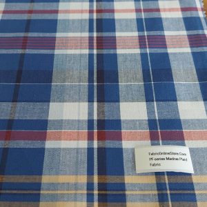 Madras Plaid fabric for mens & boys shorts, ties, retro dresses, pinup clothing, dog bandanas children's clothing & costumes.