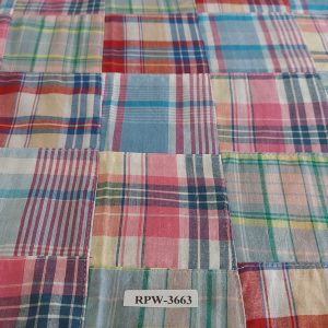 Patchwork madras fabric for classic children's clothing, vintage dresses & skirts, retro sewing, dog bandanas & bowties.