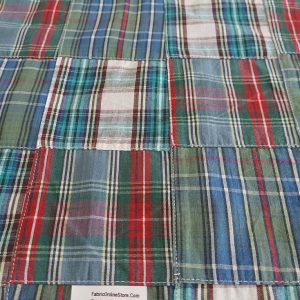 Patchwork Madras fabric for etsy handmade shirts, bowties and bows, handmade dog clothing & handmade children's clothing.