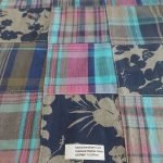 Patchwork fabric with plaids & floral prints for children's clothing, shorts skirts, dresses, costumes & dog bandanas.