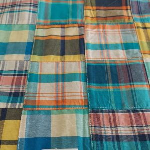 Patchwork Madras fabric for ivy style clothing, preppy menswear, classic children's clothing, dog bandanas & handmade bowties.