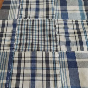 Patchwork Madras fabric for ivy style clothing, preppy menswear, classic children's clothing, dog bandanas & handmade bowties.