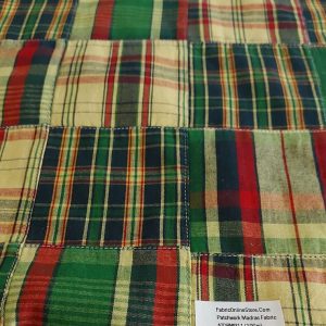 Patchwork Madras fabric for ivy style clothing, preppy menswear, classic children's clothing, dog bandanas & handmade bowties.