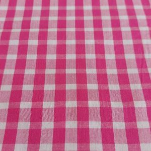 Pink Gingham Check Fabric for classic children's clothing, shirts, pinup dresses, retro skirts, pet clothing & handmade bowties.