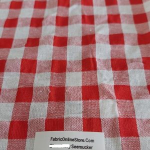 Seersucker Gingham Fabric for preppy clothing, seersucker bowties, sewing dresses & skirts, and vintage & retro clothing.