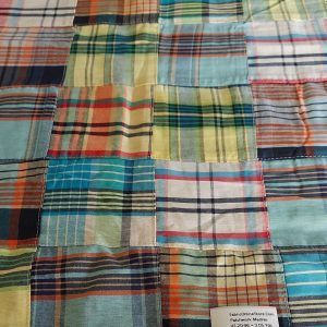 Patchwork Madras fabric for ivy style clothing, preppy menswear, classic children's clothing, dog bandanas & handmade bowties.