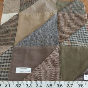 Wool Patchwork fabric for winter sewing of wool shirts, dresses and skirts, wool coats & blazers bowties, caps, dog bandanas.