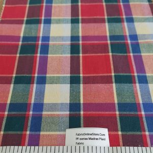 Madras Plaid fabric for classic menswear, vintage skirts & dresses, retro sewing, children's clothing, bowties & costumes.